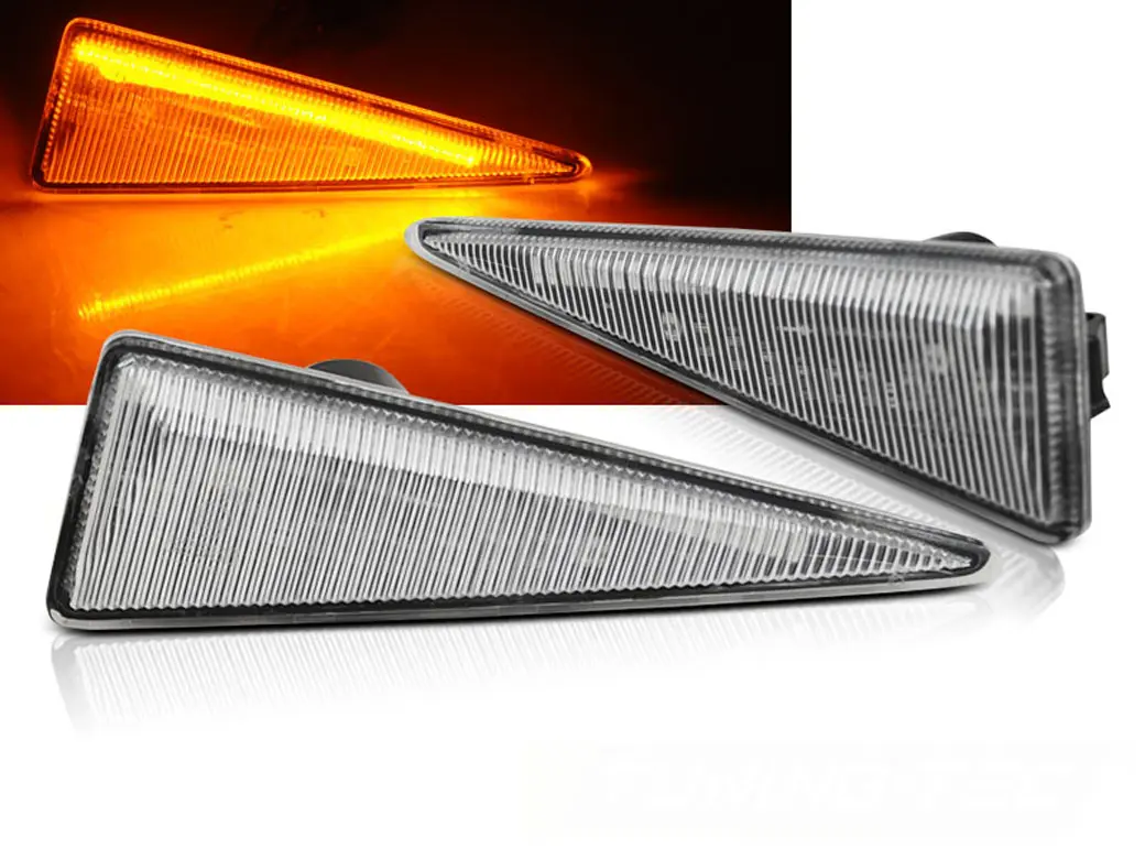 Sideblinklys skjerm LED Dynamisk RENAULT MEGANE MK2 / SCENIC / Espace WHITE LED SEQ