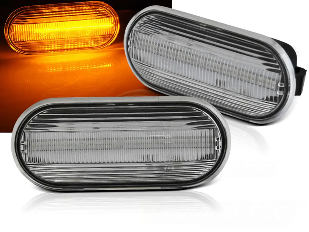 Sideblinklys skjerm LED Dynamisk VW GOLF / BORA/ IBIZA / TOLEDO WHITE LED SEQ