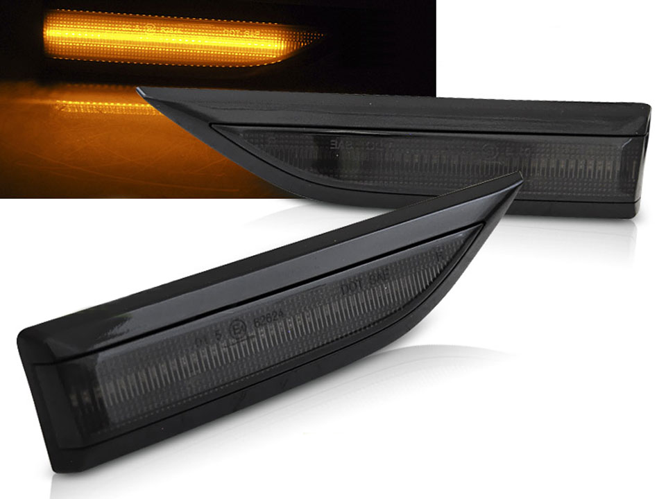Sideblinklys skjerm LED Dynamisk VW T6 2015 - 2019 │ LED BLACK SMOKE SEQ