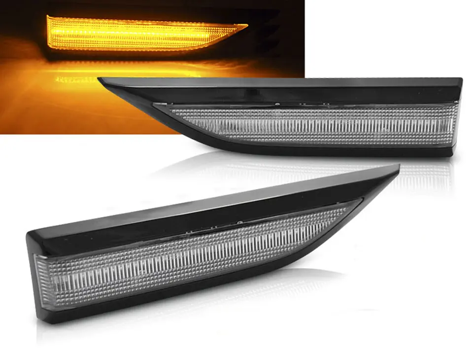 Sideblinklys skjerm LED Dynamisk VW T6 2015 - 2019 │ LED BLACK WHITE SEQ