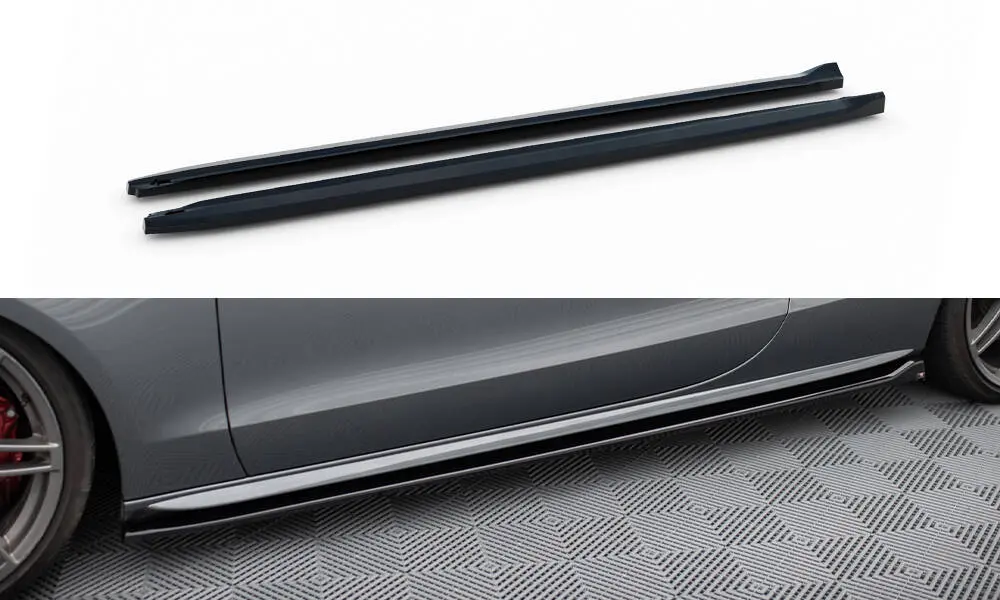 Sideskjørt Audi A5 8T Coupe S-Line / Audi S5 8T Coupe 2007 - 2016 | V.2 Glossy Black Edition – bilde 3