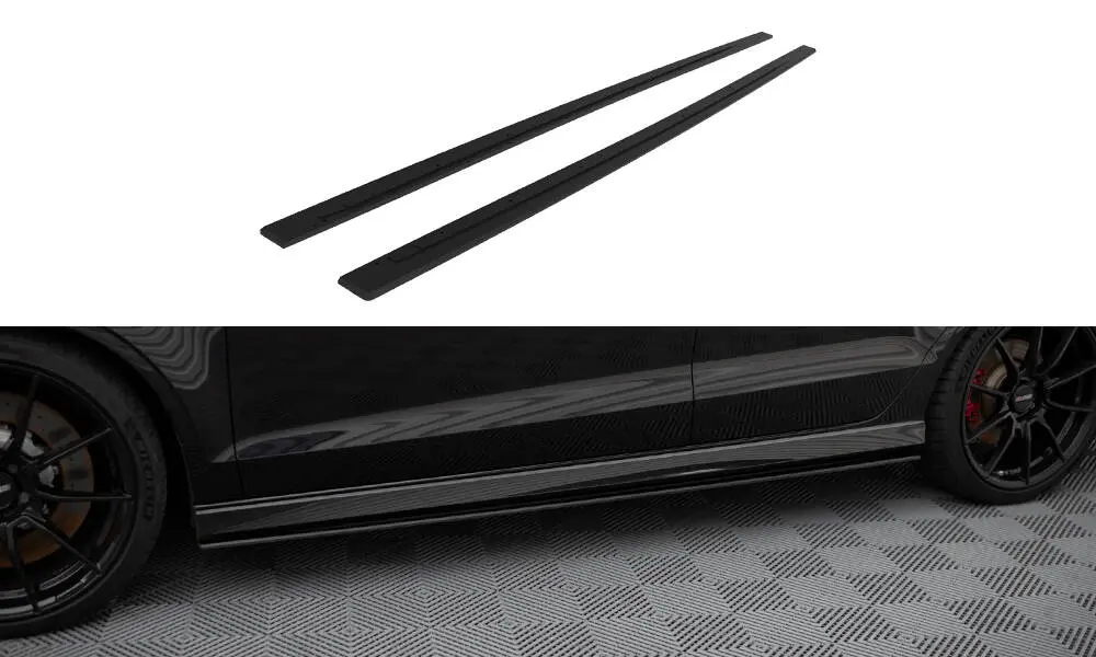 Sideskjørt Audi RS3 Sedan (8V) facelift 2017 - 2020 | Street Pro Black Edition – bilde 3