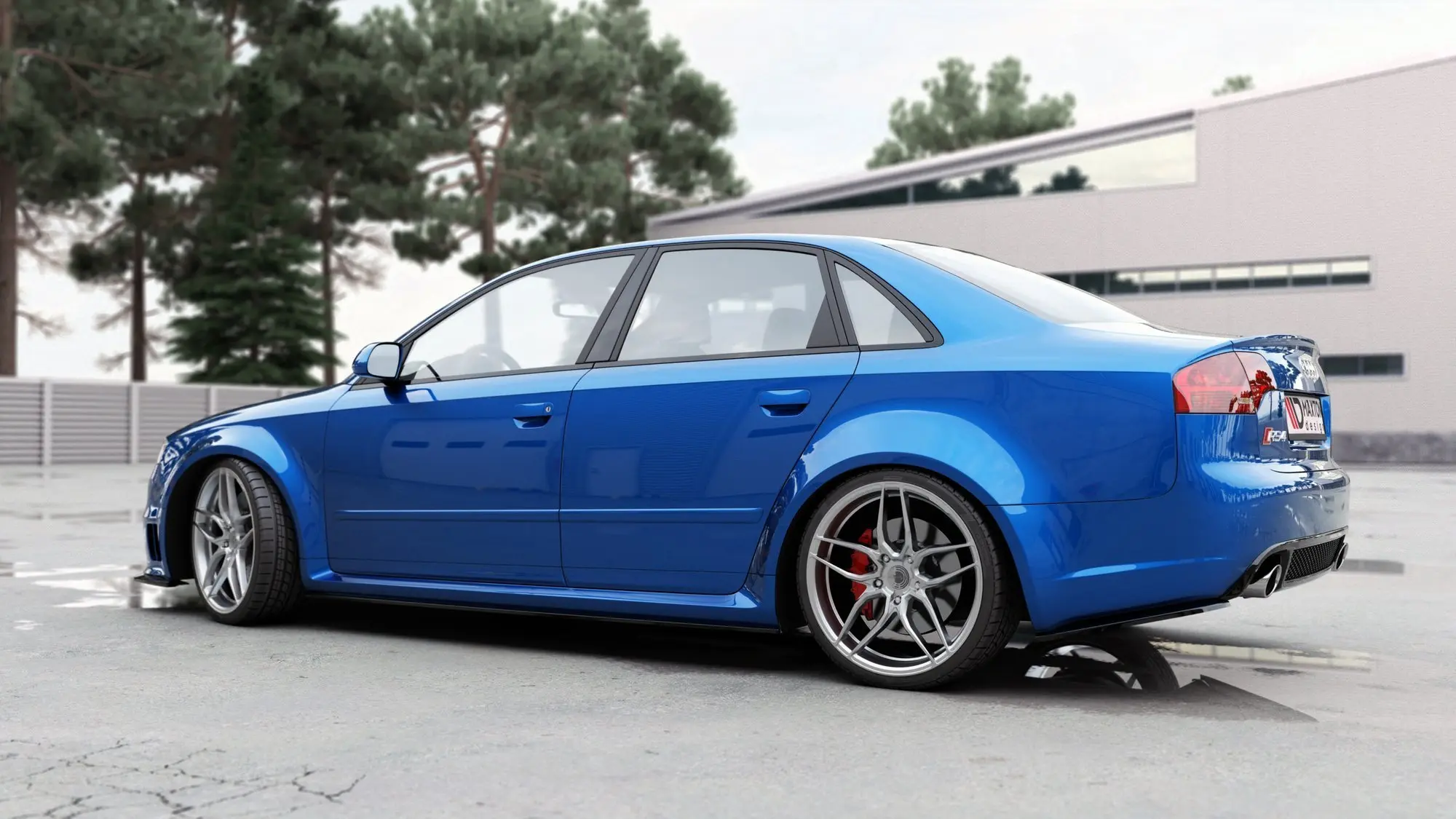SIDESKJØRT Audi RS4 B7 2006-2008 – bilde 2