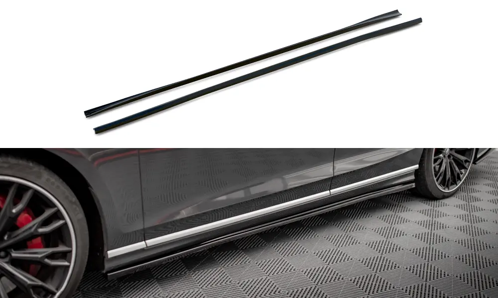 Sideskjørt Audi S8 D5 / Audi A8 D5 S-Line 2019 - > | Glossy Black Edition – bilde 3