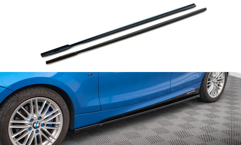 Sideskjørt BMW 1 (E87) M-Pakke facelift 2007 - 2011 | Glossy Black Edition – bilde 3