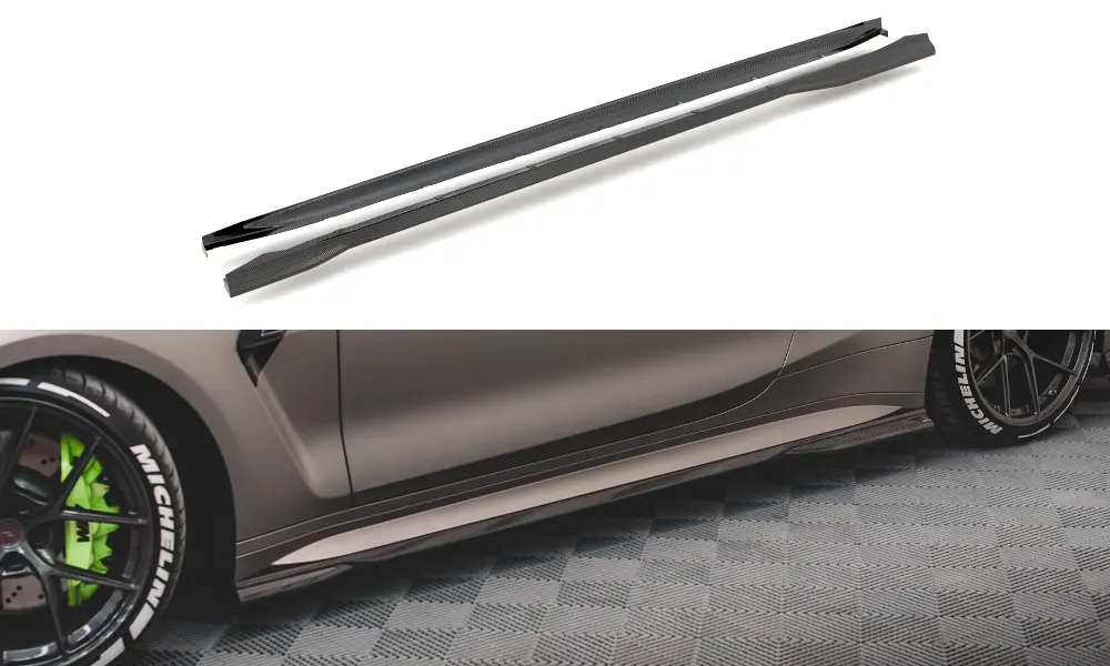 Sideskjørt BMW M4 (G82) 2021->| Real Carbon Fiber – bilde 8