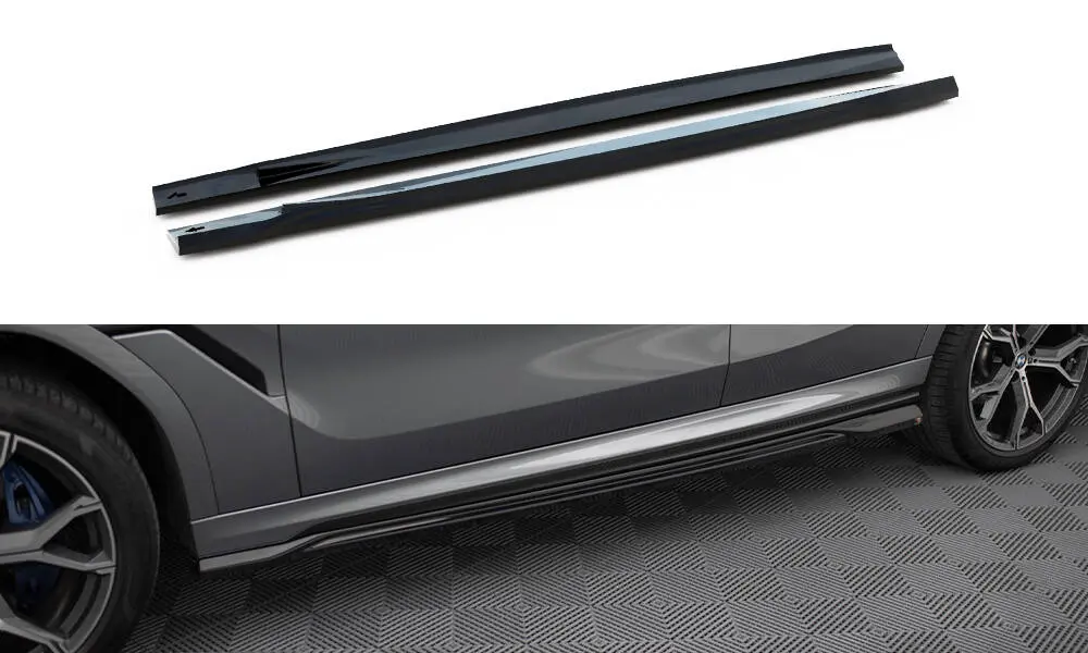 Sideskjørt BMW X6 (G06) M-Pakke Facelift 2023 -> | V.2 Glossy Black Edition – bilde 3