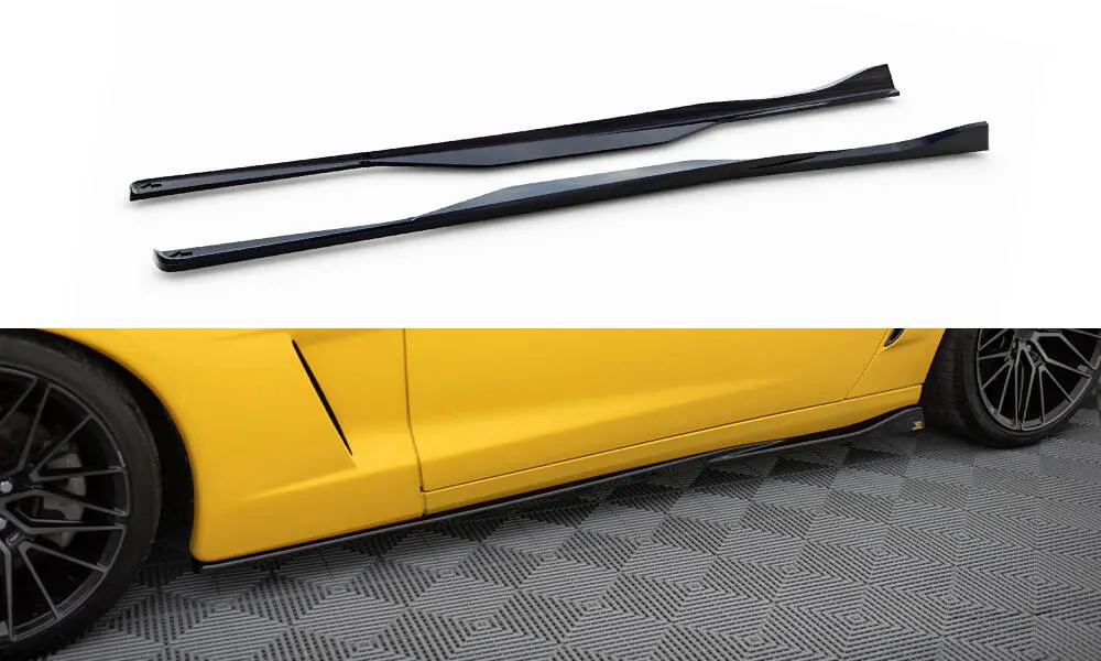Sideskjørt Chevrolet Corvette C6 2004 - 2013 | Glossy Black Edition – bilde 3
