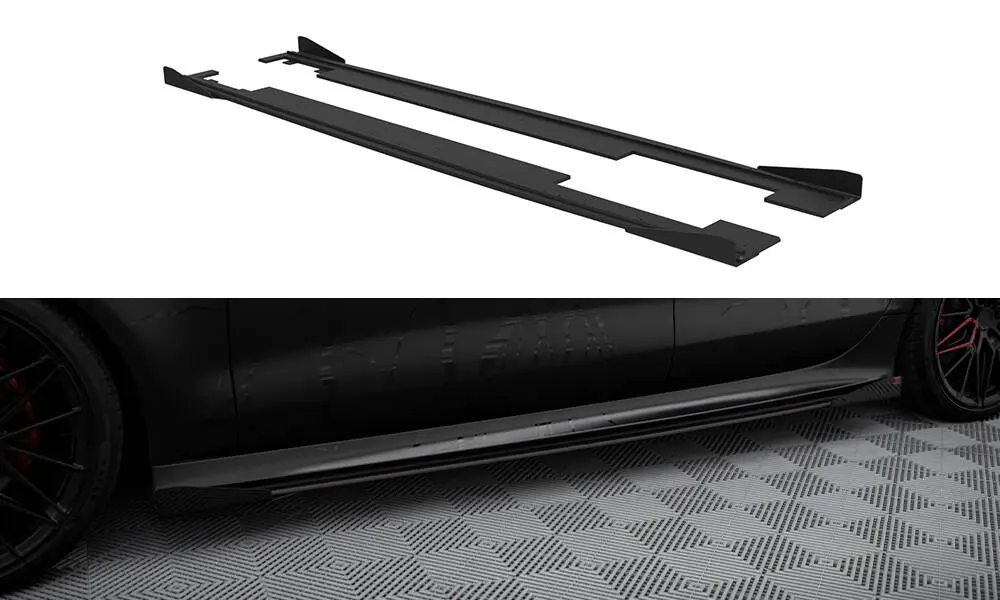 Sideskjørt + flopper Audi A7 Sportback 4G S-Line 2010 - 2014 | Street Pro Black Edition – bilde 3