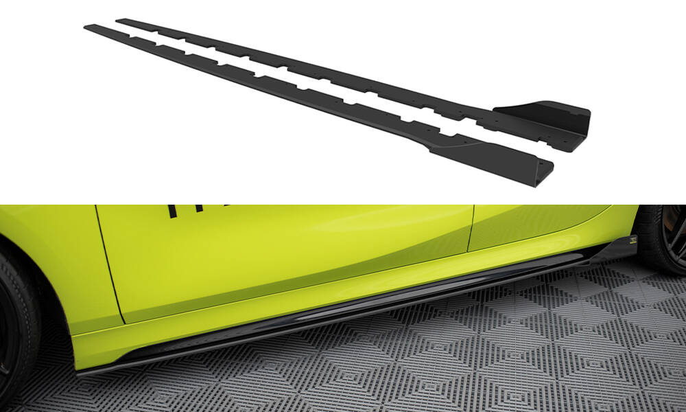 Sideskjørt + flopper BMW 1 (F40) M-Pack / BMW M135i (F40) 2019 - 2024 | Street Pro Black Edition – bilde 2