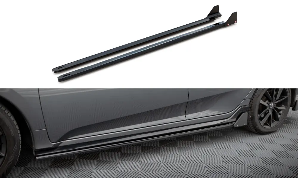 Sideskjørt + Flopper Honda Civic Sport Mk10 2020-2023 | Glossy Black Edition – bilde 3