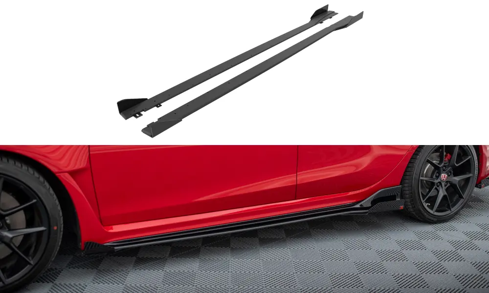 Sideskjørt + flopper Honda Civic XI Type-R 2023-> | Street Pro Black Edition – bilde 3