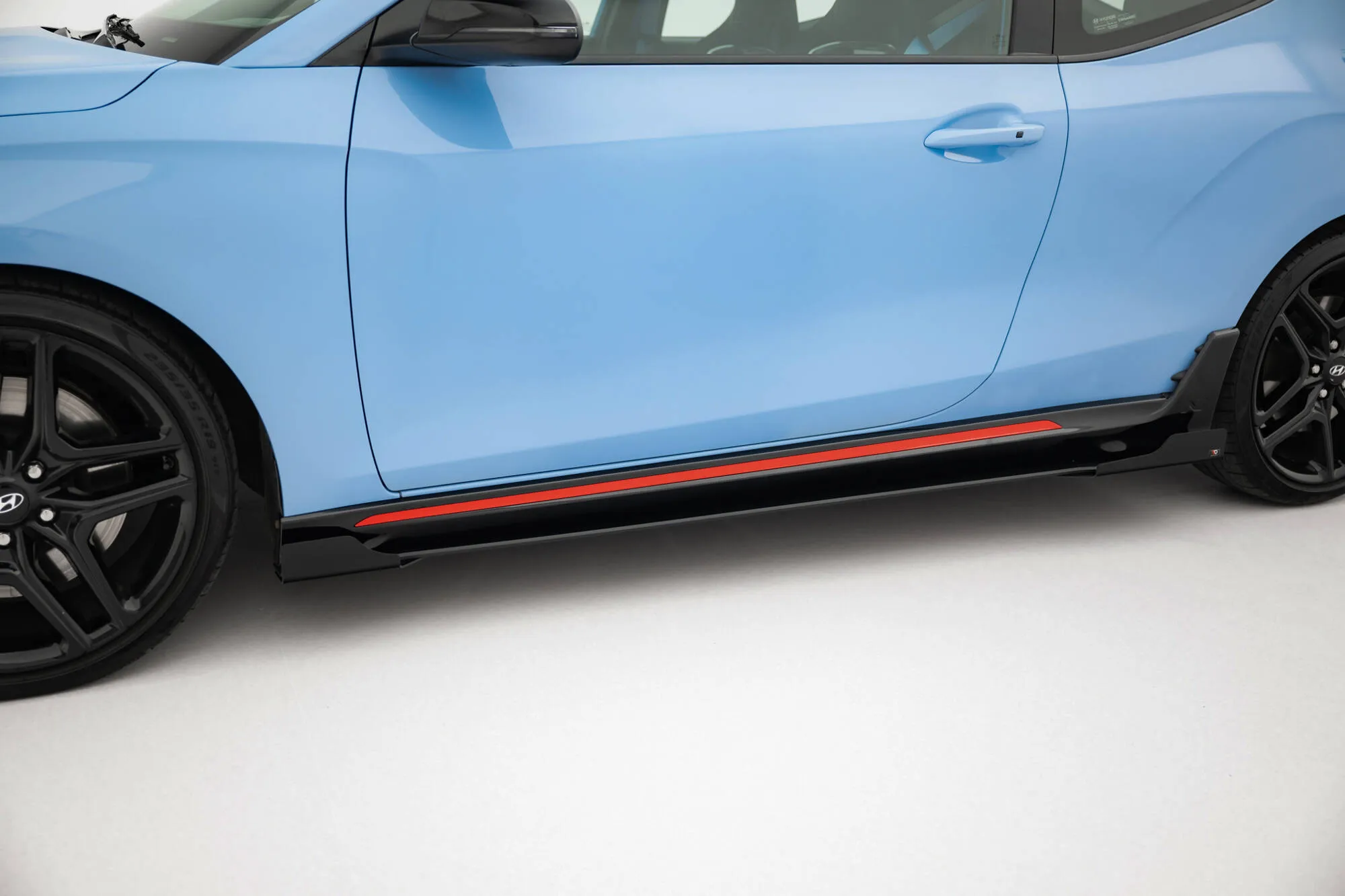 Sideskjørt + Flopper Hyundai Veloster N II 2018 - 2022 | Street Pro Black Edition