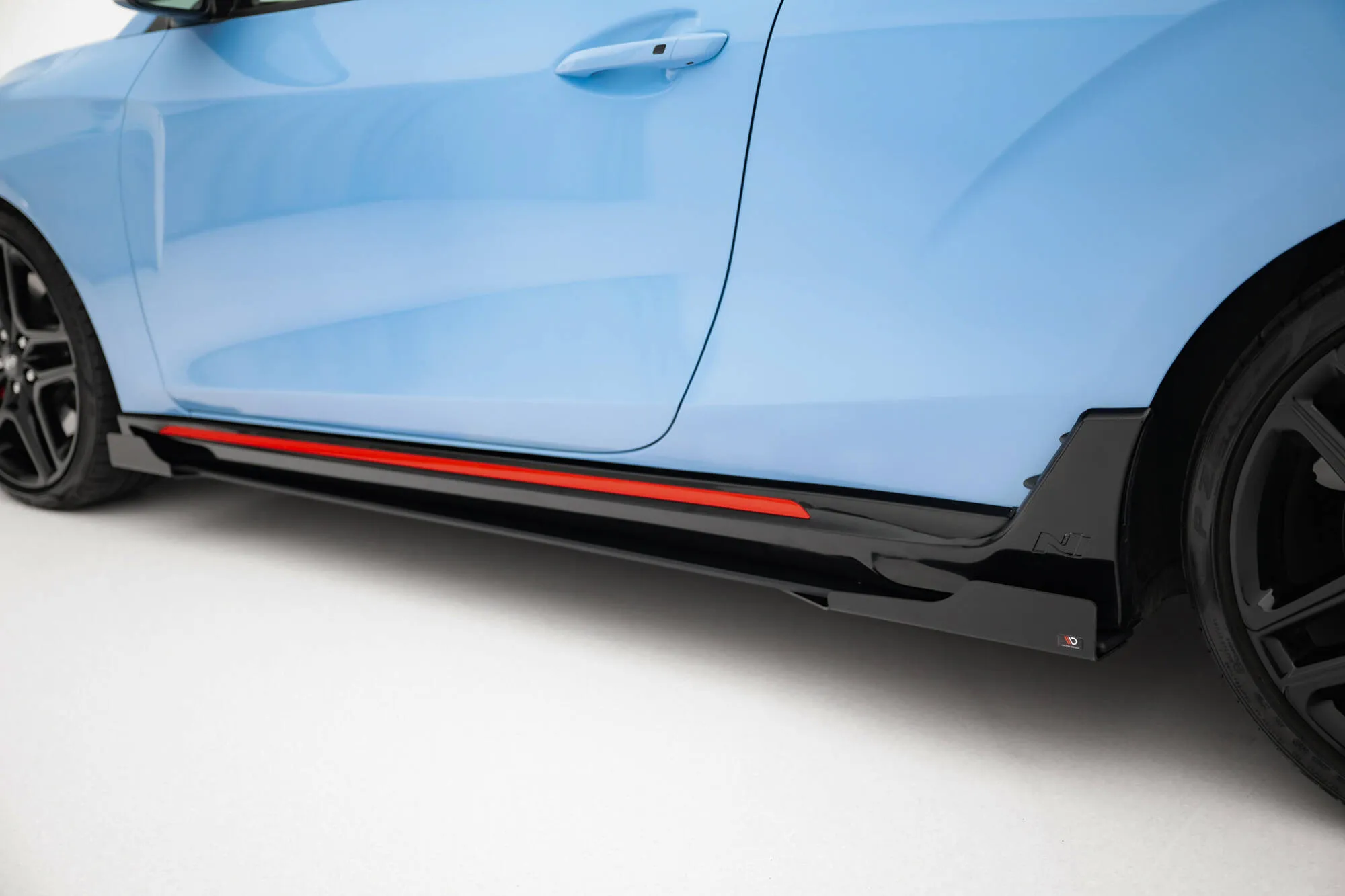 Sideskjørt + Flopper Hyundai Veloster N II 2018 - 2022 | Street Pro Black Edition – bilde 5