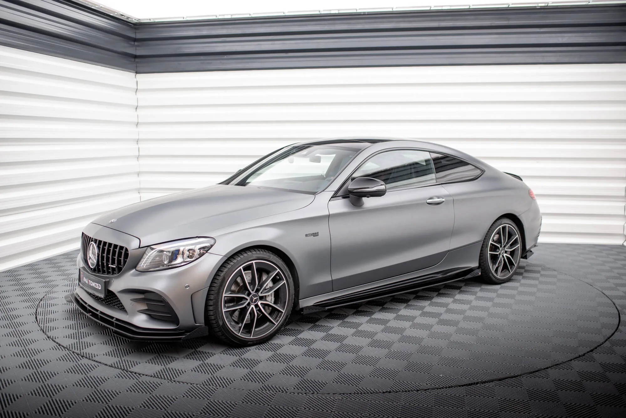 Sideskjørt + Flopper Mercedes-Benz C43 AMG Coupe (C205) facelift 2018 - 2022 | Street Pro Black Edition