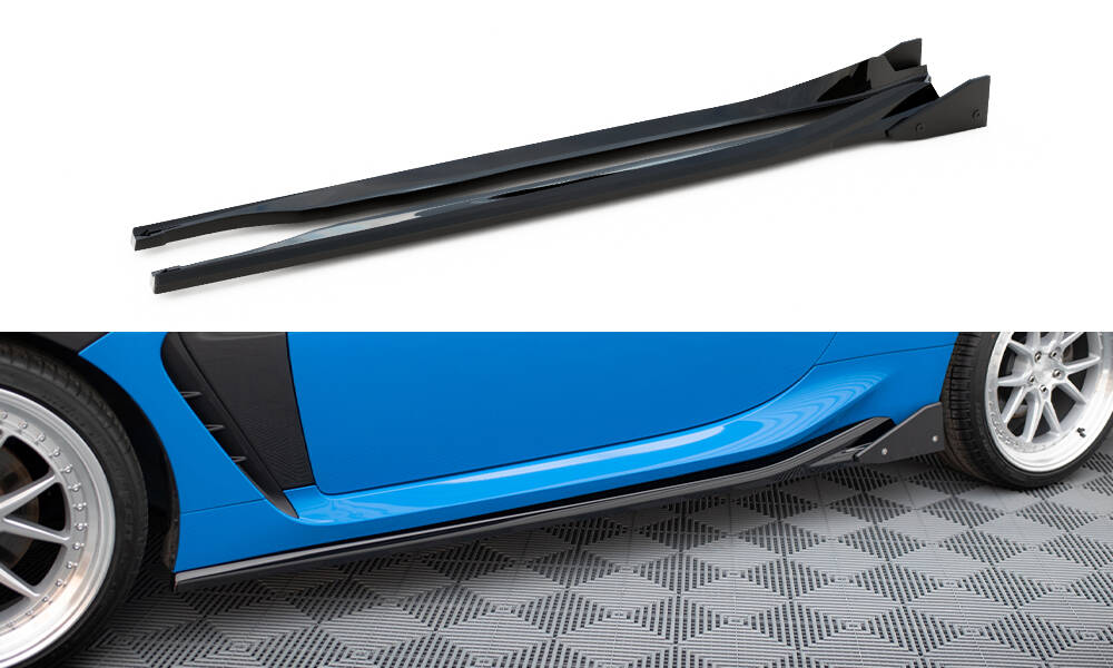 Sideskjørt + flopper Toyota GR86 2021 - > | V.1 Glossy Black Edition – bilde 3