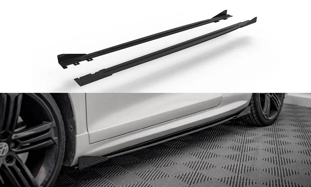 Sideskjørt + flopper VW Scirocco R mk3 2008 - 2014 | Street Pro Black Edition – bilde 4