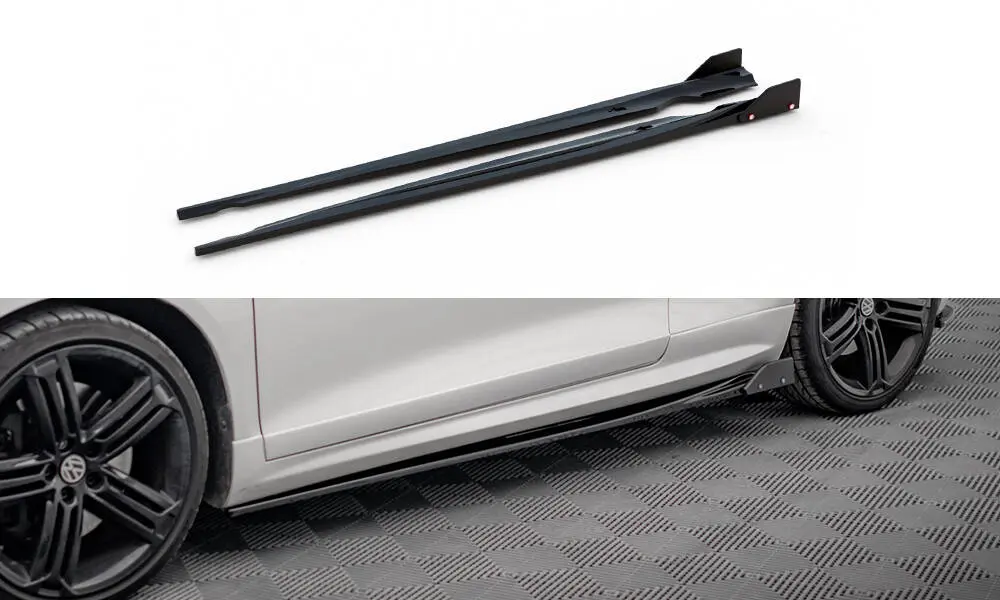 Sideskjørt + flopper VW Scirocco R mk3 2008 - 2014 | V.2 Glossy Black Edition – bilde 4