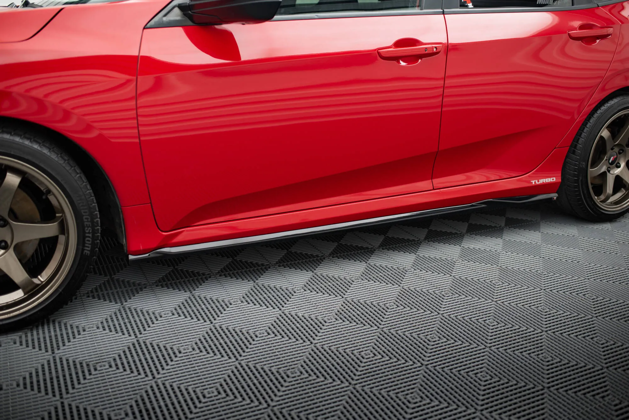 Sideskjørt Honda Civic SI X 2017 - 2022 | Glossy Black Edition