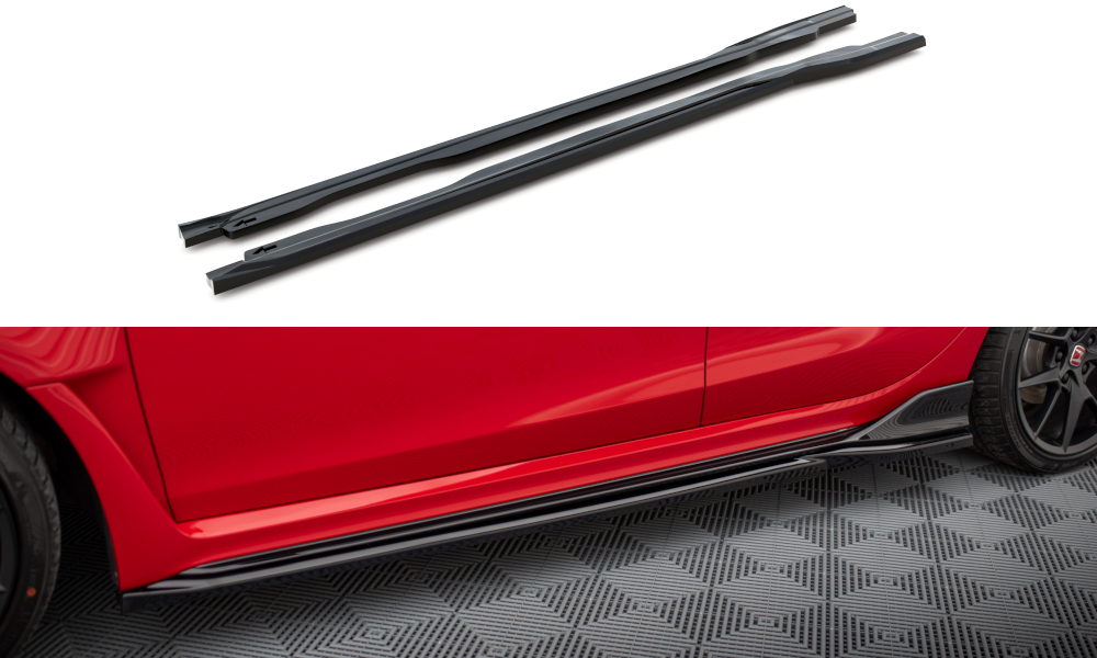Sideskjørt Honda Civic XI Type-R 2023-> | V.1 Glossy Black Edition – bilde 2