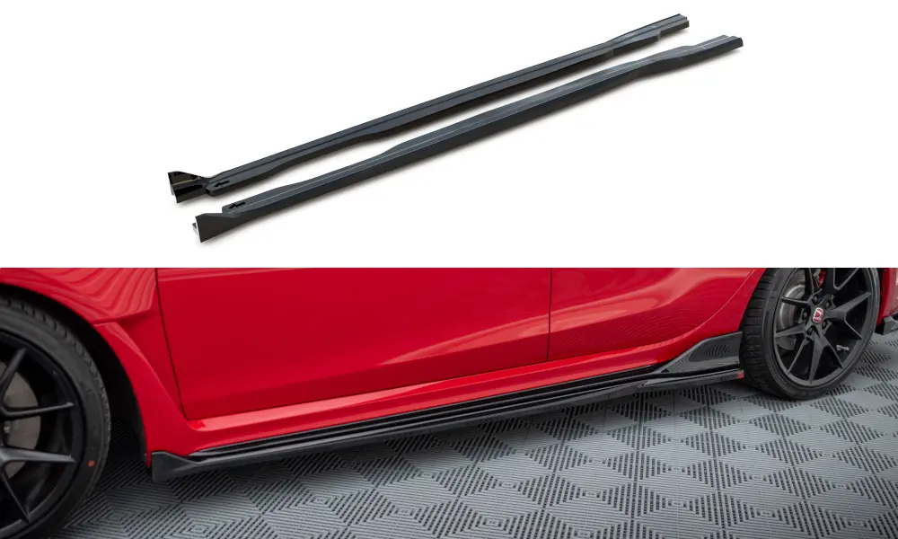 Sideskjørt Honda Civic XI Type-R 2023-> | V.2 Glossy Black Edition – bilde 2