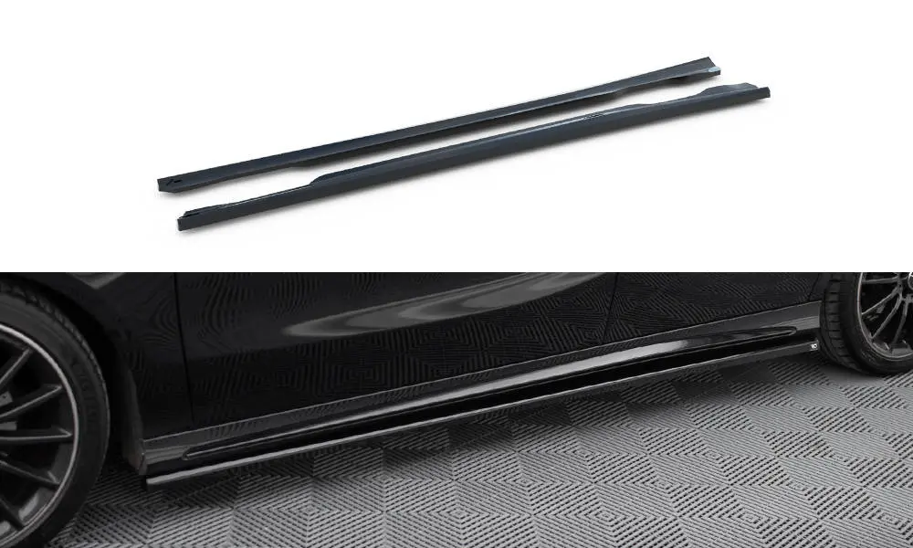 Sideskjørt Mercedes-Benz A (W176) AMG-Line facelift 2015 - 2018 | Glossy Black Edition – bilde 3