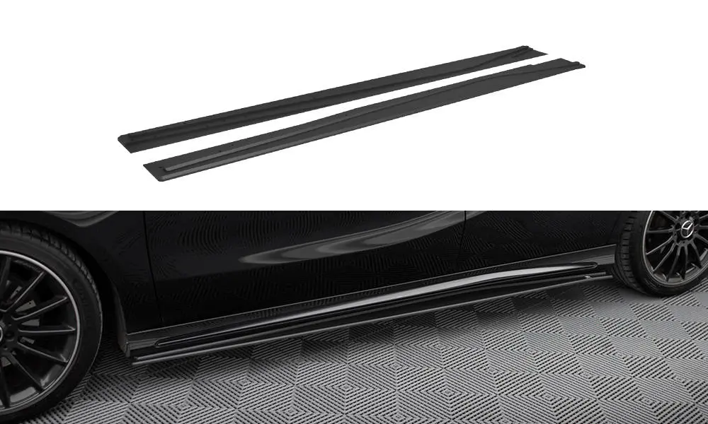Sideskjørt Mercedes-Benz A (W176) AMG-Line facelift 2015 - 2018 | Street Pro Black Edition – bilde 3