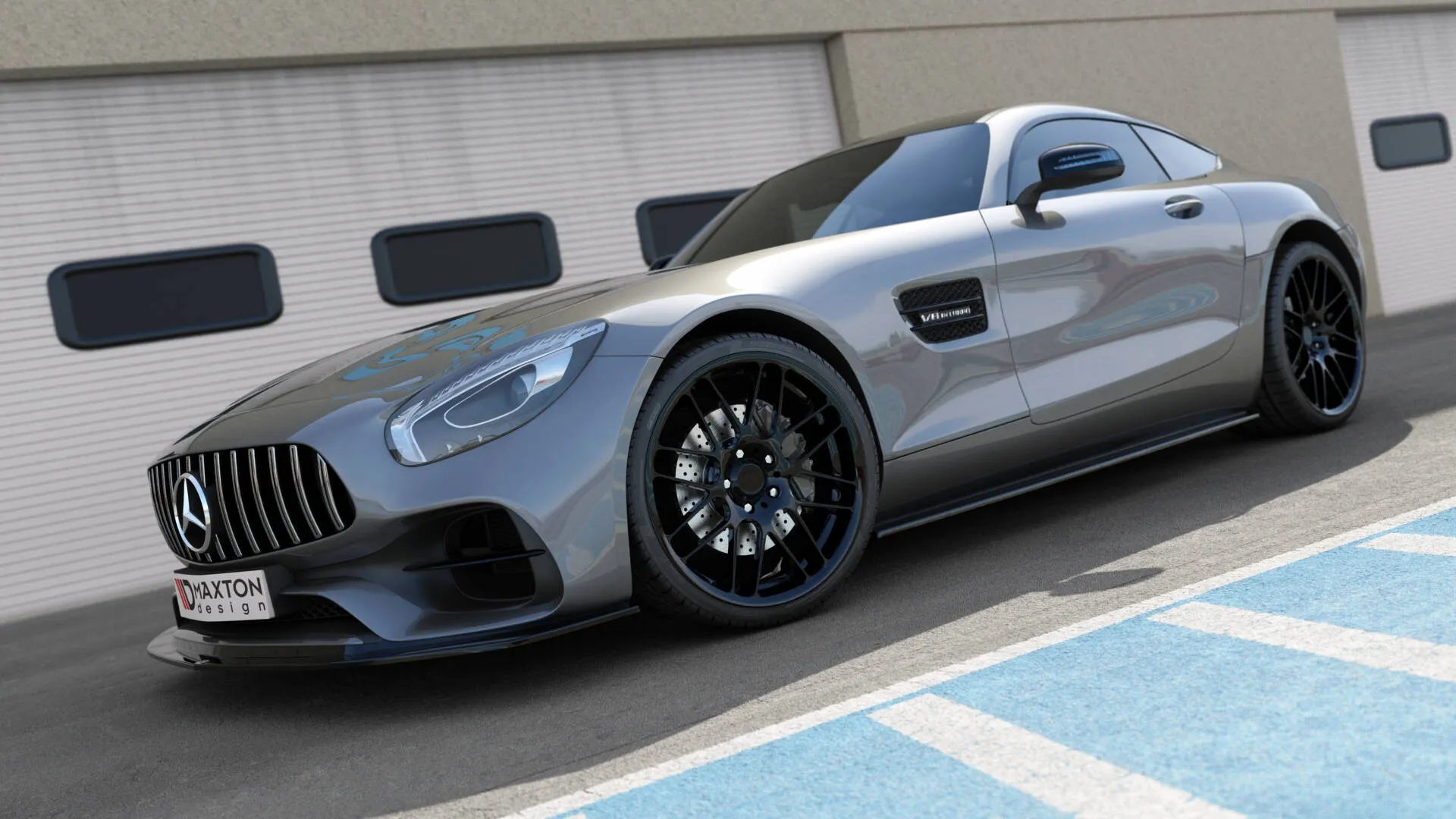 Sideskjørt Mercedes-Benz AMG GT (C190) 2014-2023 | Glossy Black Edition