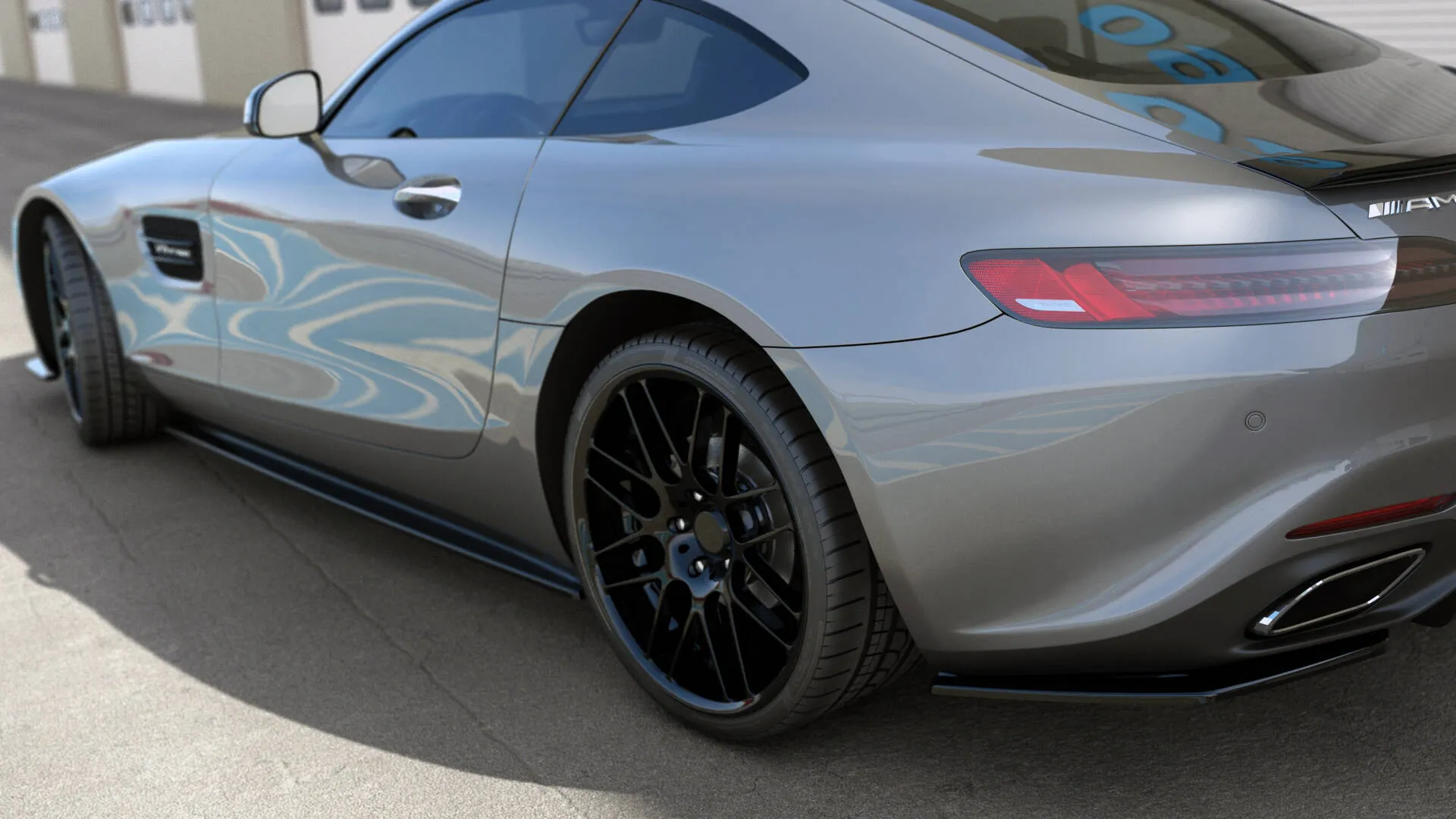 Sideskjørt Mercedes-Benz AMG GT (C190) 2014-2023 | Glossy Black Edition – bilde 3