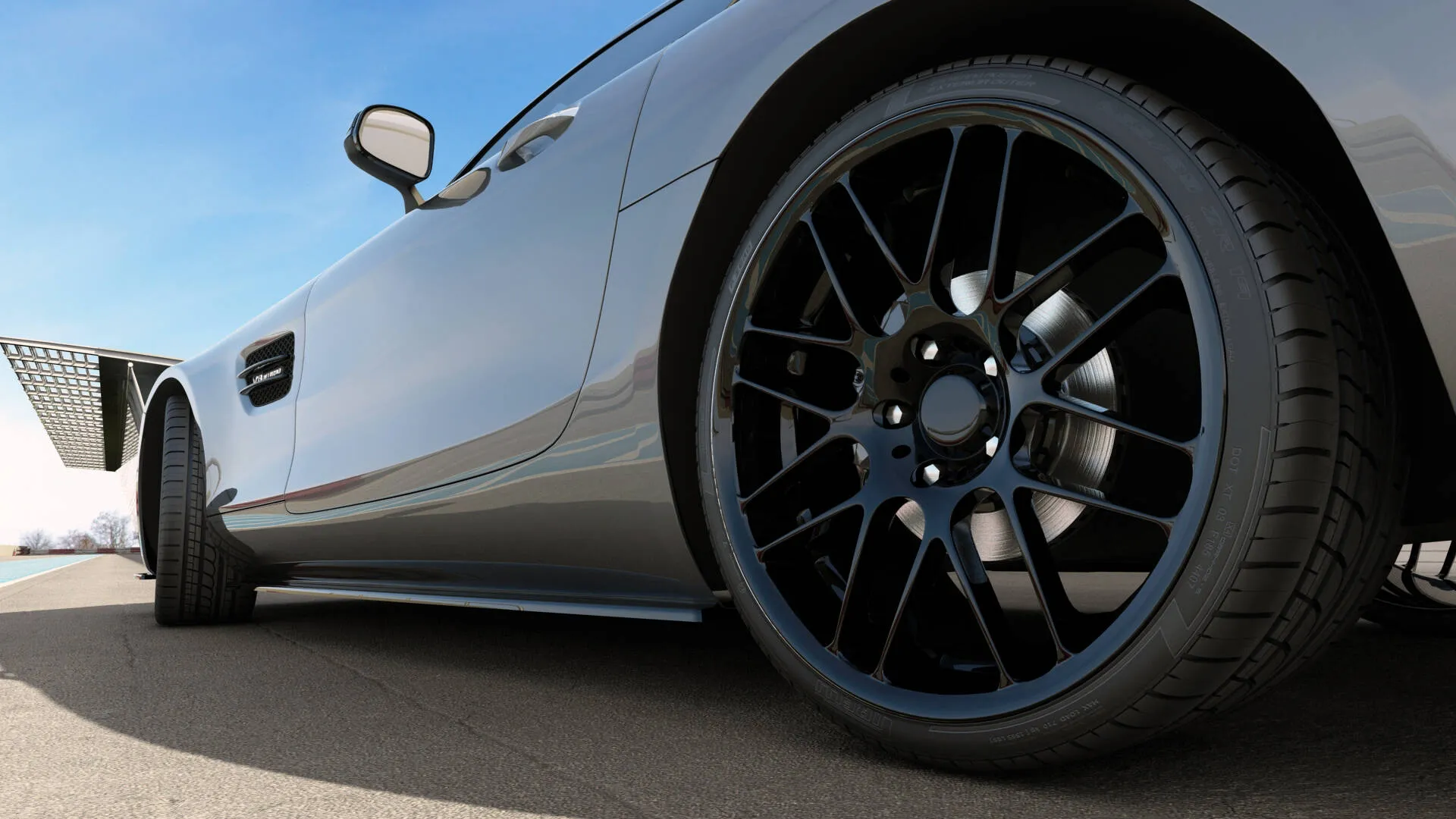 Sideskjørt Mercedes-Benz AMG GT (C190) 2014-2023 | Glossy Black Edition – bilde 4