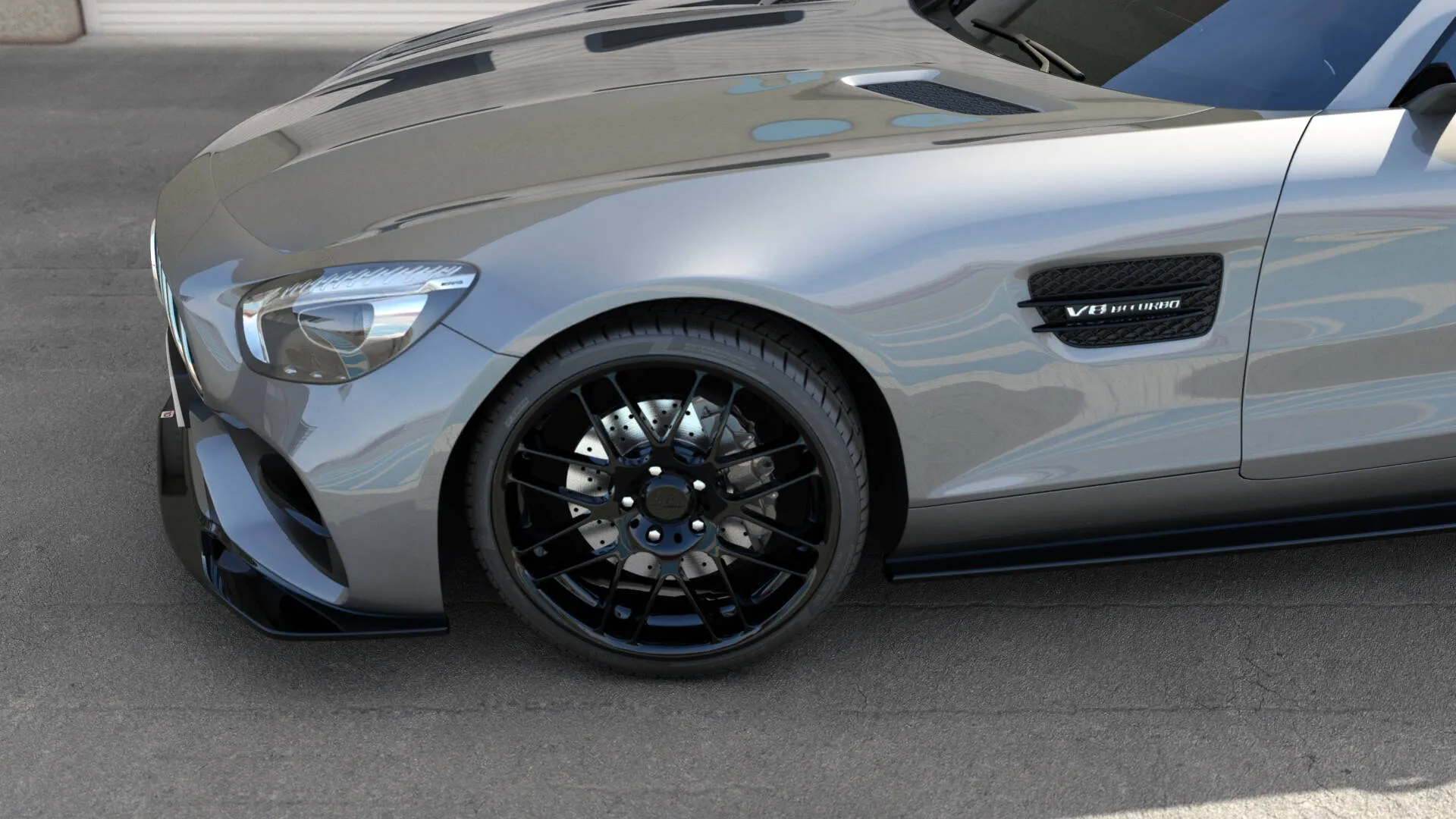 Sideskjørt Mercedes-Benz AMG GT (C190) 2014-2023 | Glossy Black Edition – bilde 5