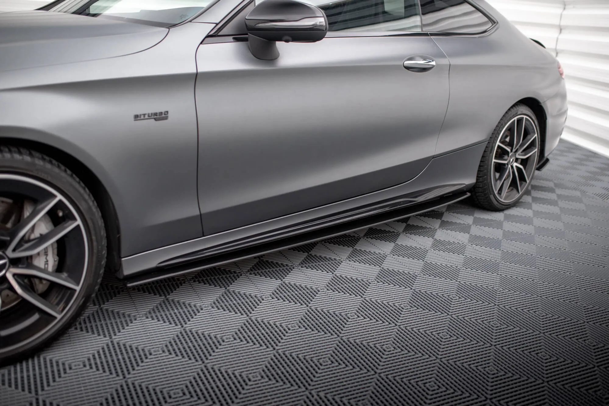 Sideskjørt Mercedes-Benz C43 AMG Coupe (C205) facelift 2018 - 2022 | Street Pro Black Edition