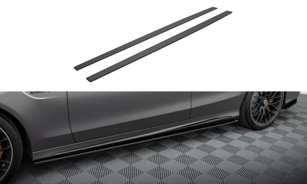 Sideskjørt Mercedes-Benz C63 AMG (W205 / S205) facelift 2018 - 2021 | Street Pro Black Edition – bilde 3