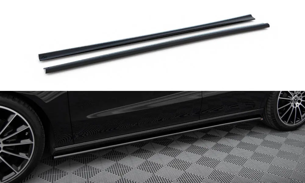 Sideskjørt Mercedes-Benz CLA (C118 / X118) 2019 - > | Glossy Black Edition – bilde 3