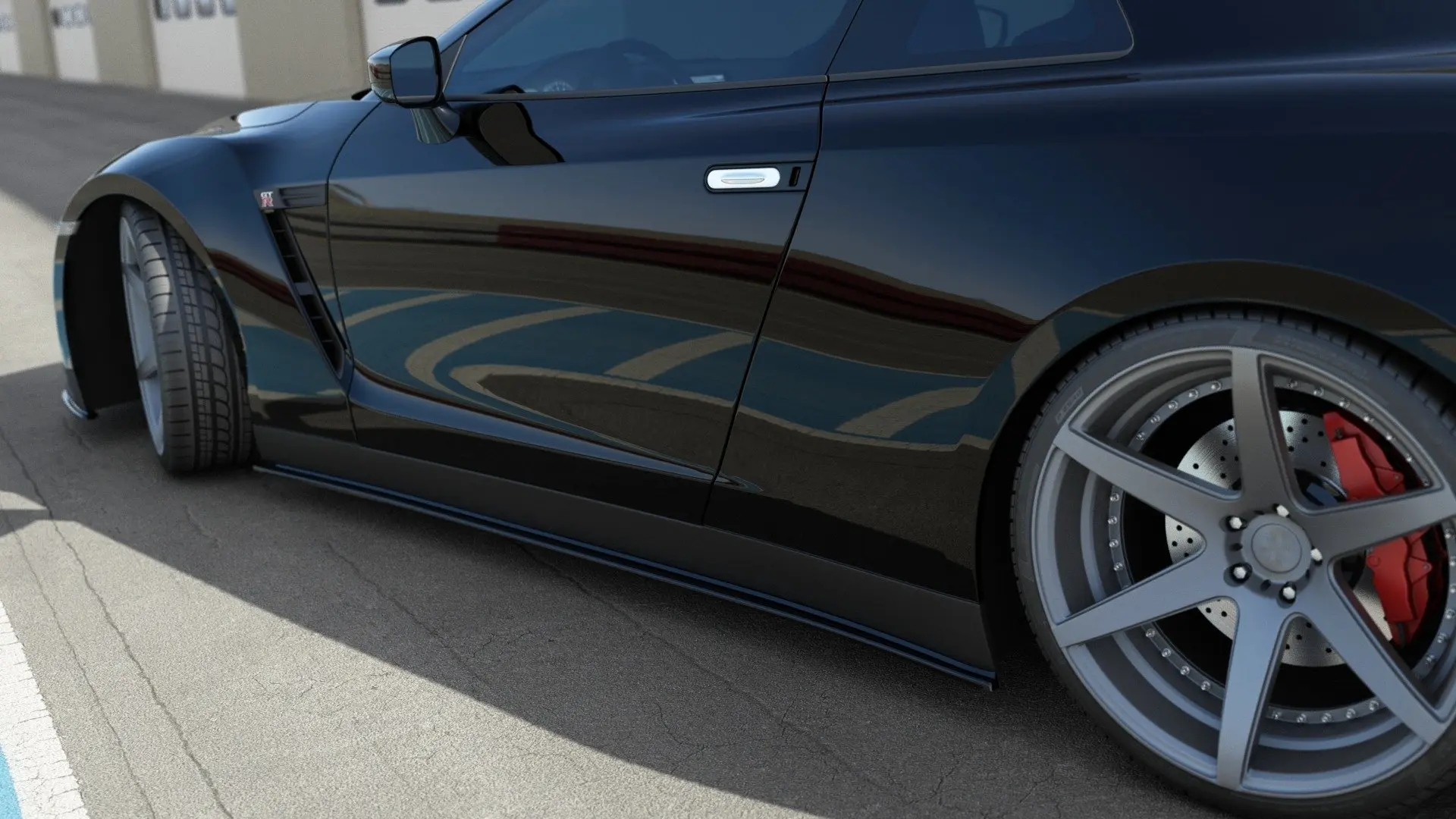SIDESKJØRT NISSAN GT-R 2007-2010 (R35-SERIES) – bilde 2