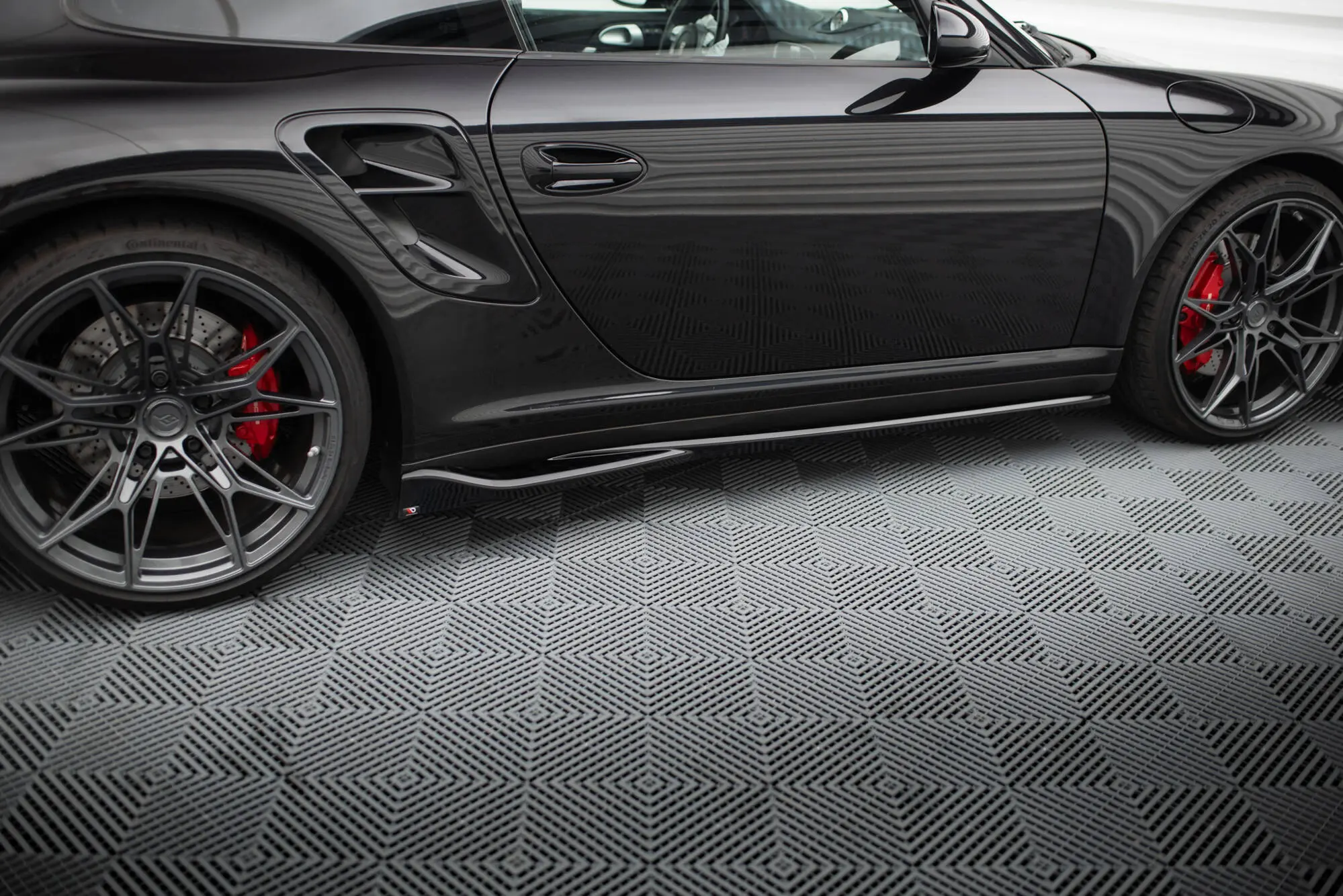 Sideskjørt Porsche 911 (997) Turbo 2006 - 2009 | Glossy Black Edition