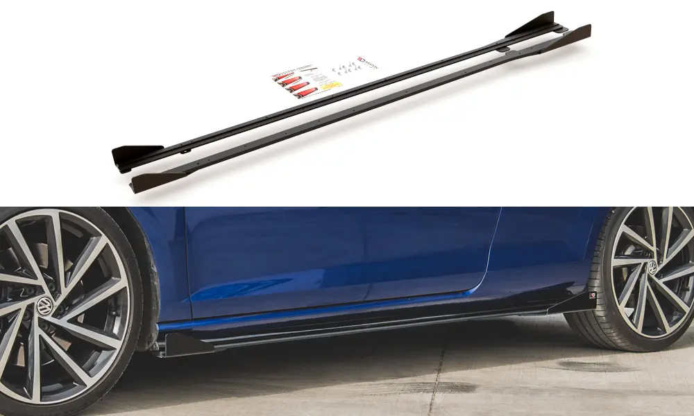 SIDESKJØRT RACING DURABILITY +SIDESPLITTERS VW Golf MK7 R / R-Line 2017-2020 – bilde 3