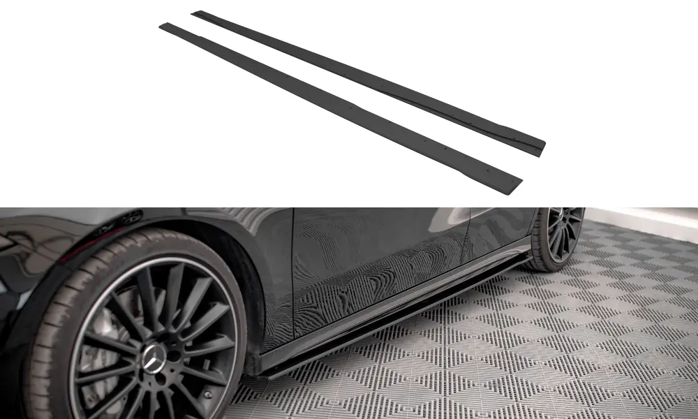 SIDESKJØRT STREET PRO MERCEDES-BENZ A35 AMG / A AMG-LINE (W177) AERO PACK 2018-> – bilde 2