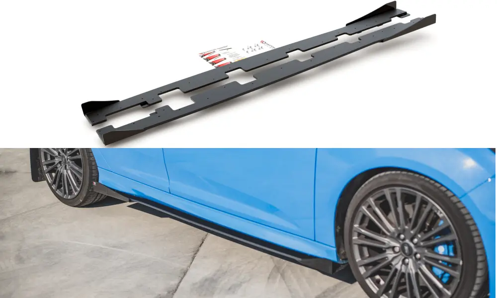 SIDESKJØRT STREET PRO + SIDESPLITTERS FORD Focus III RS 2015-2018 – bilde 4