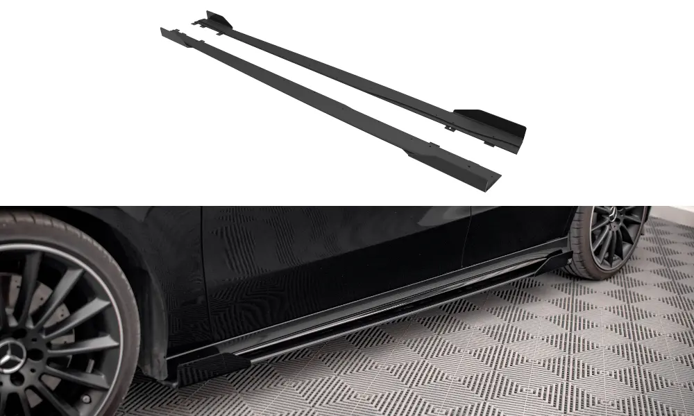 SIDESKJØRT STREET PRO + SIDESPLITTERS MERCEDES-BENZ A35 AMG / A AMG-Line (W177) Aero Pack 2018-> – bilde 2