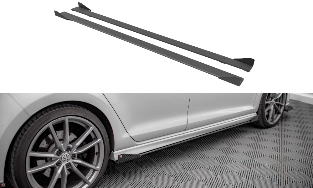 SIDESKJØRT Street Pro +SIDESPLITTERS VW Golf R mk7 2013-2016 – bilde 2