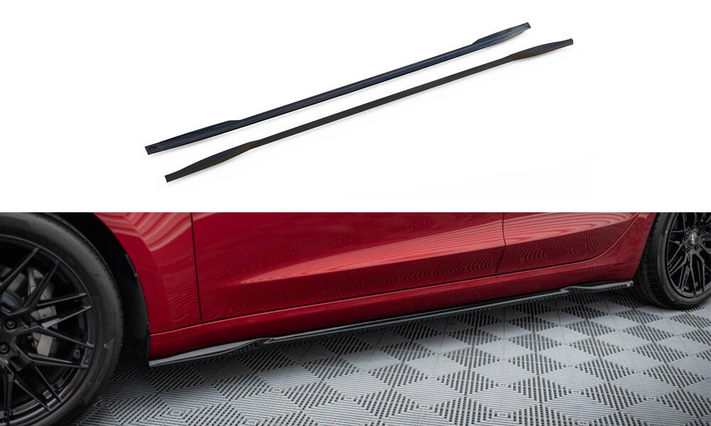 Sideskjørt Tesla Model 3 Highland 2023 -> | V.2 Glossy Black Edition