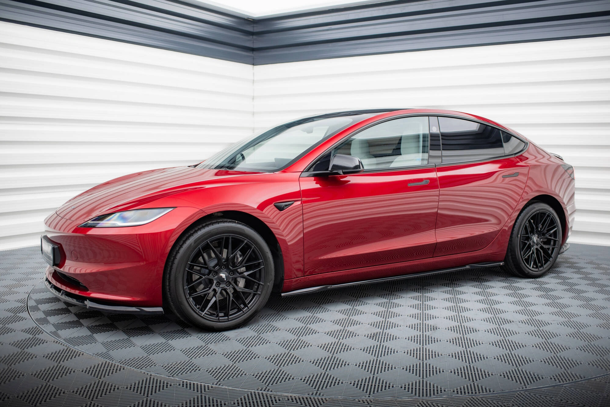 Sideskjørt Tesla Model 3 Highland 2023 -> | V.2 Glossy Black Edition – bilde 3