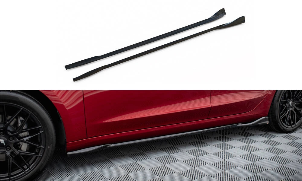 Sideskjørt Tesla Model 3 Highland / Performance 2023 -> | V.1 Glossy Black Edition – bilde 5