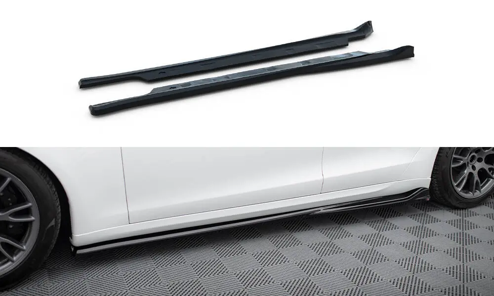 Sideskjørt Tesla Model S Plaid 2021 -> │ V.1 Black Edition