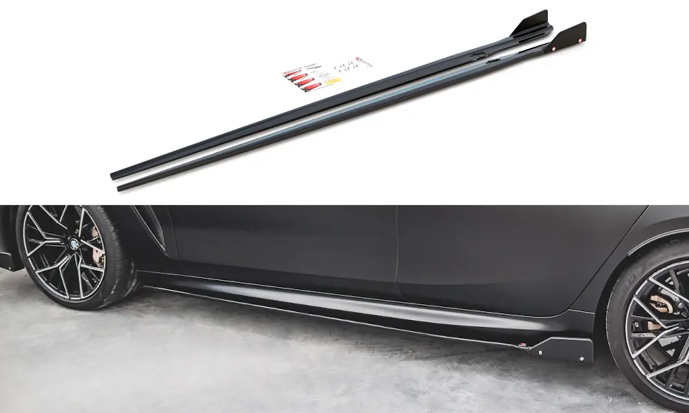 SIDESKJØRT V.1 + SIDESPLITTERS BMW M8 (F93) GRAN COUPE 2019-> / BMW 8 (G16) GRAN COUPE M-PACK 2019-> – bilde 2