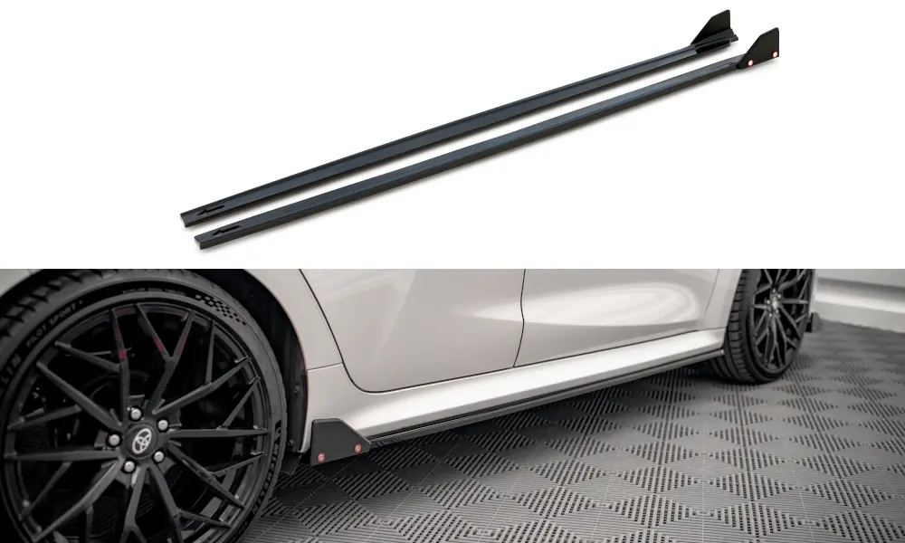 SIDESKJØRT V.1 +SIDESPLITTERS TOYOTA YARIS MK4 2019-> – bilde 2