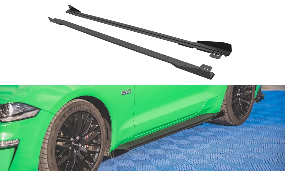 SIDESKJØRT V.1 STREET PRO + SIDESPLITTERS  FORD MUSTANG VI GT 2017 - 2023 – bilde 2