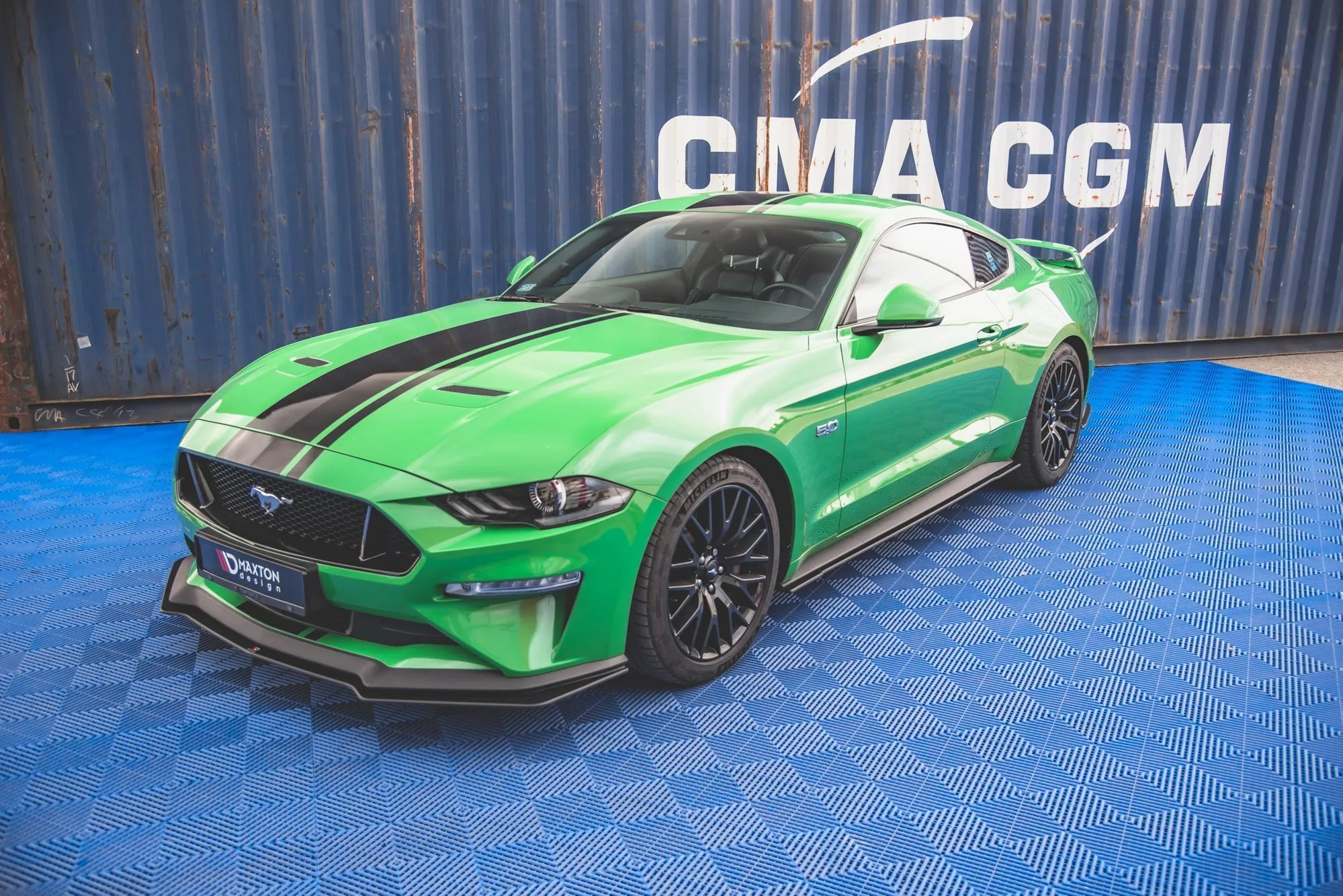 Sideskjørt V.1 V.1 Ford Mustang VI GT 2017 - 2023 | Street Pro Black Edition – bilde 2
