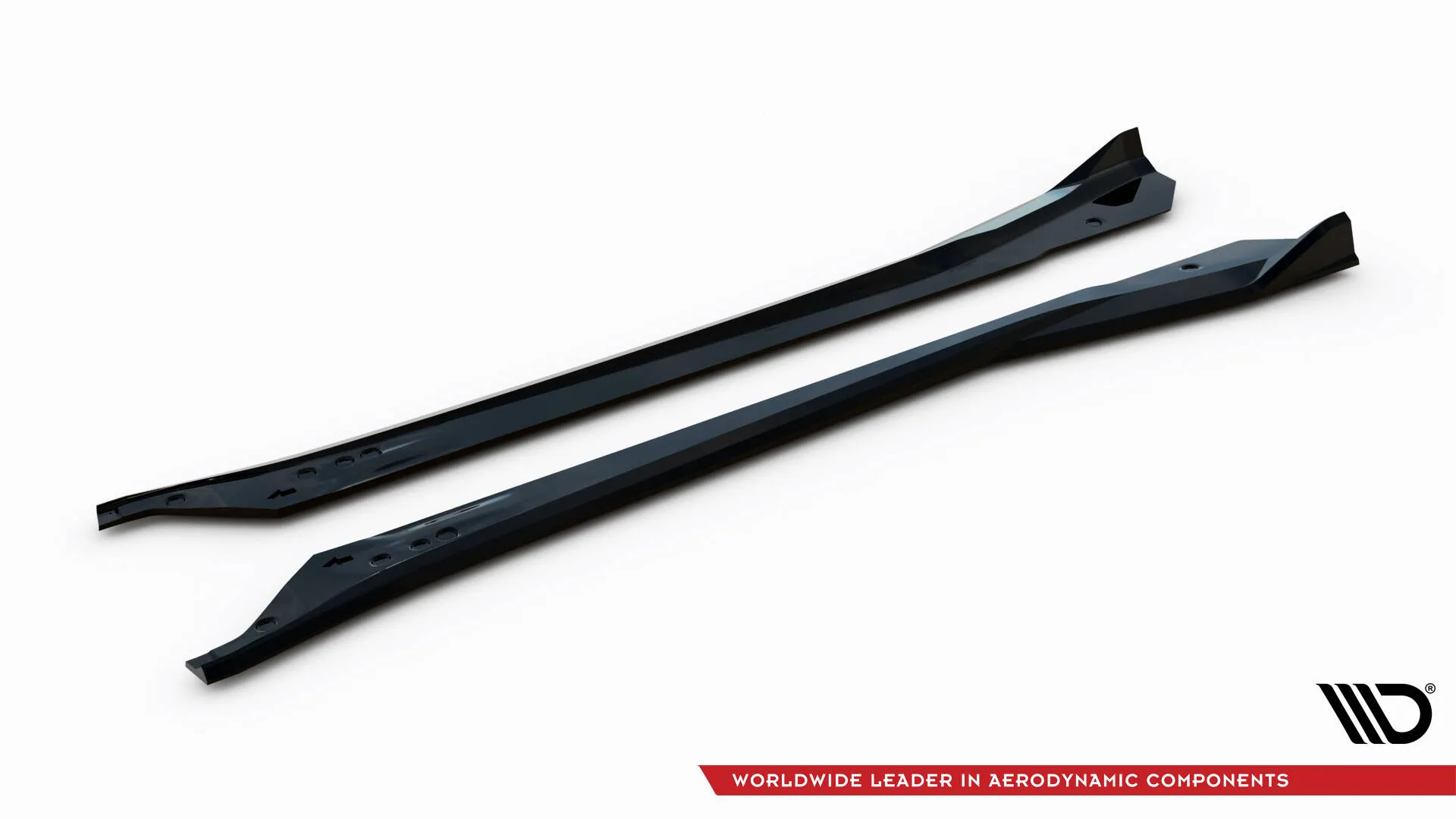 Sideskjørt V.2 Chevrolet Corvette (Stingray/Z06) C7 2013 - 2019 | Glossy Black Edition – bilde 4